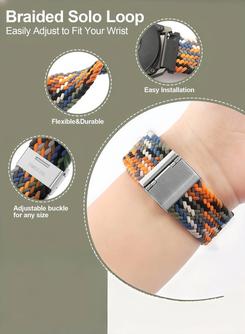 Hiras Adjustable & Breathable Woven Nylon Band | Compatible with Huawei GT 5/GT 4 & Watch 4, Garmin Venu 3/Vivoactive 4, Amazfit GTR 4/GTR 3 | 22mm Quick Release Watch Strap (No Watch) - Image 5